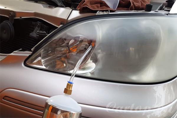 bộ máy đánh bóng đèn pha ô tô con (tặng kèm 1 lọ dung dịch đánh bóng cho 50 đến 60 cặp đèn )