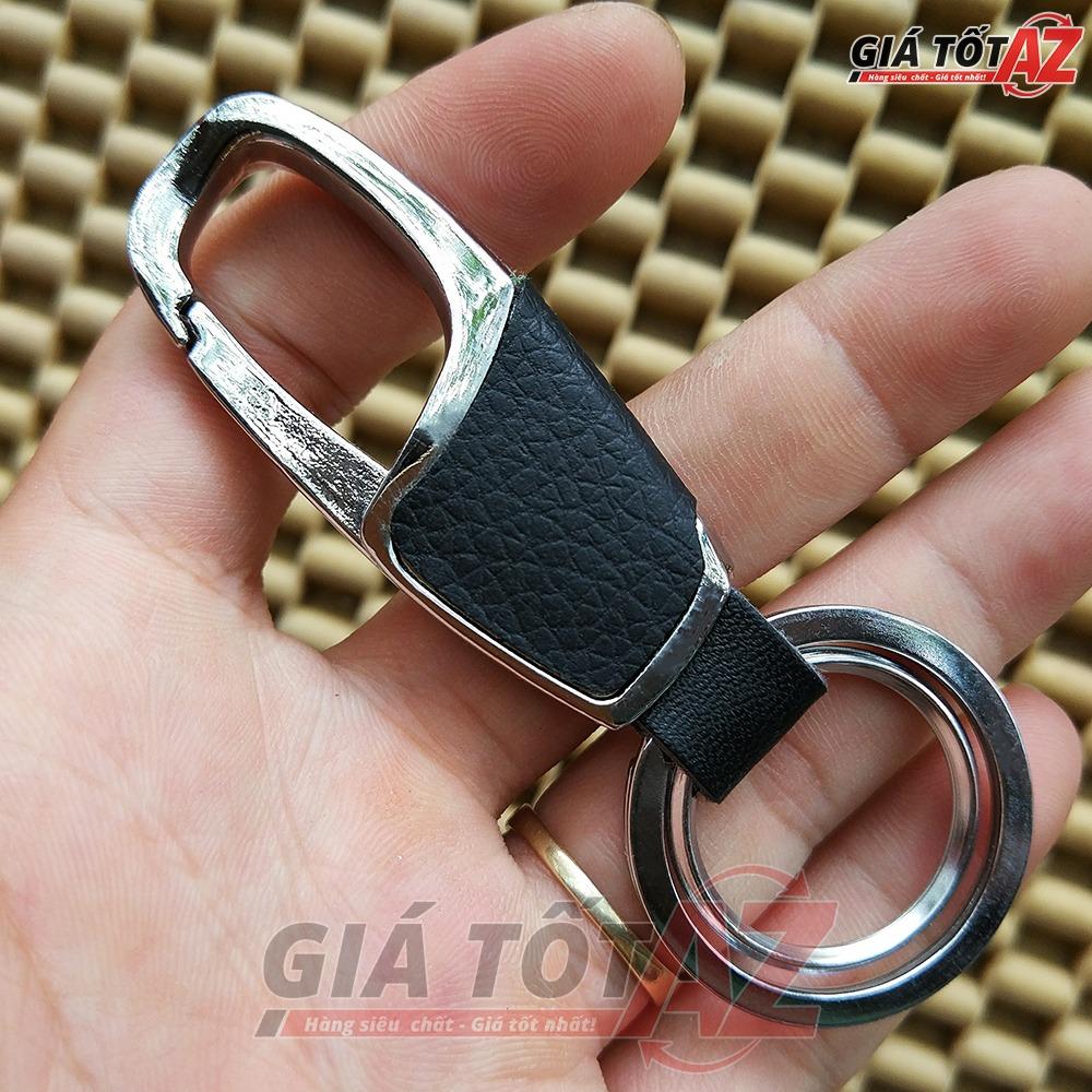 Móc treo chìa khóa đẹp và độc - Mẫu AZ-20 bọc da (Mầu bạc tinh tế)