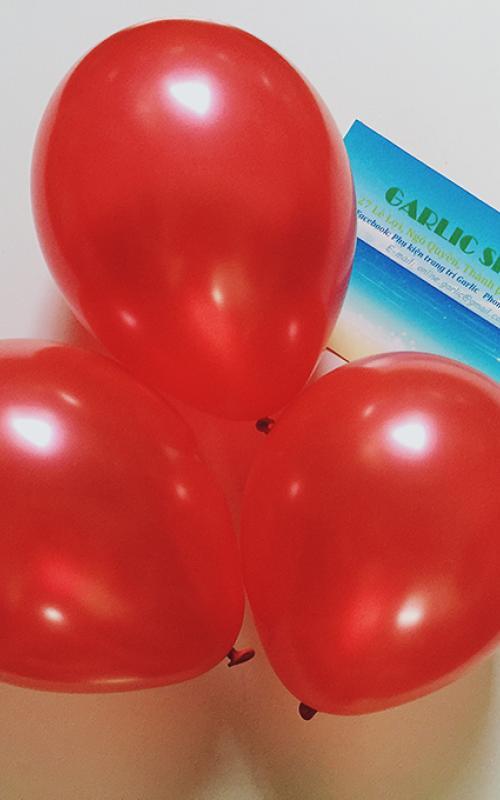 combo 100 vỏ bóng bay cao su màu đỏ nhũ