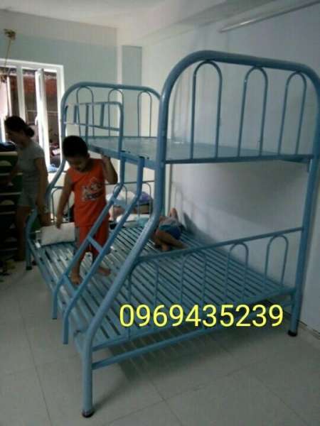 Giường tầng ống tròn Duy Phương 1m2x1m6x2m