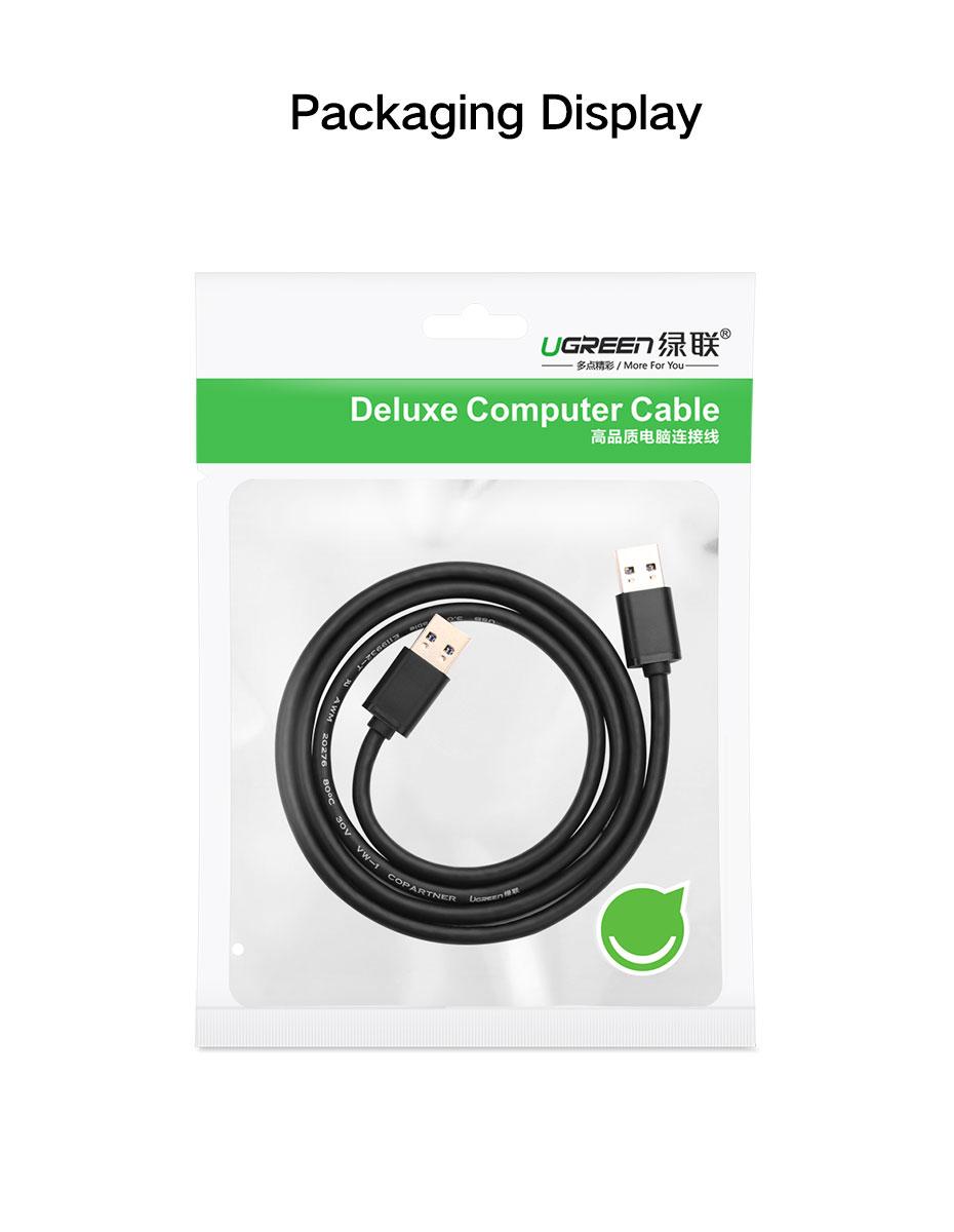 Dây  USB 2.0 hai đầu đực dài 0,5m Ugreen 10308