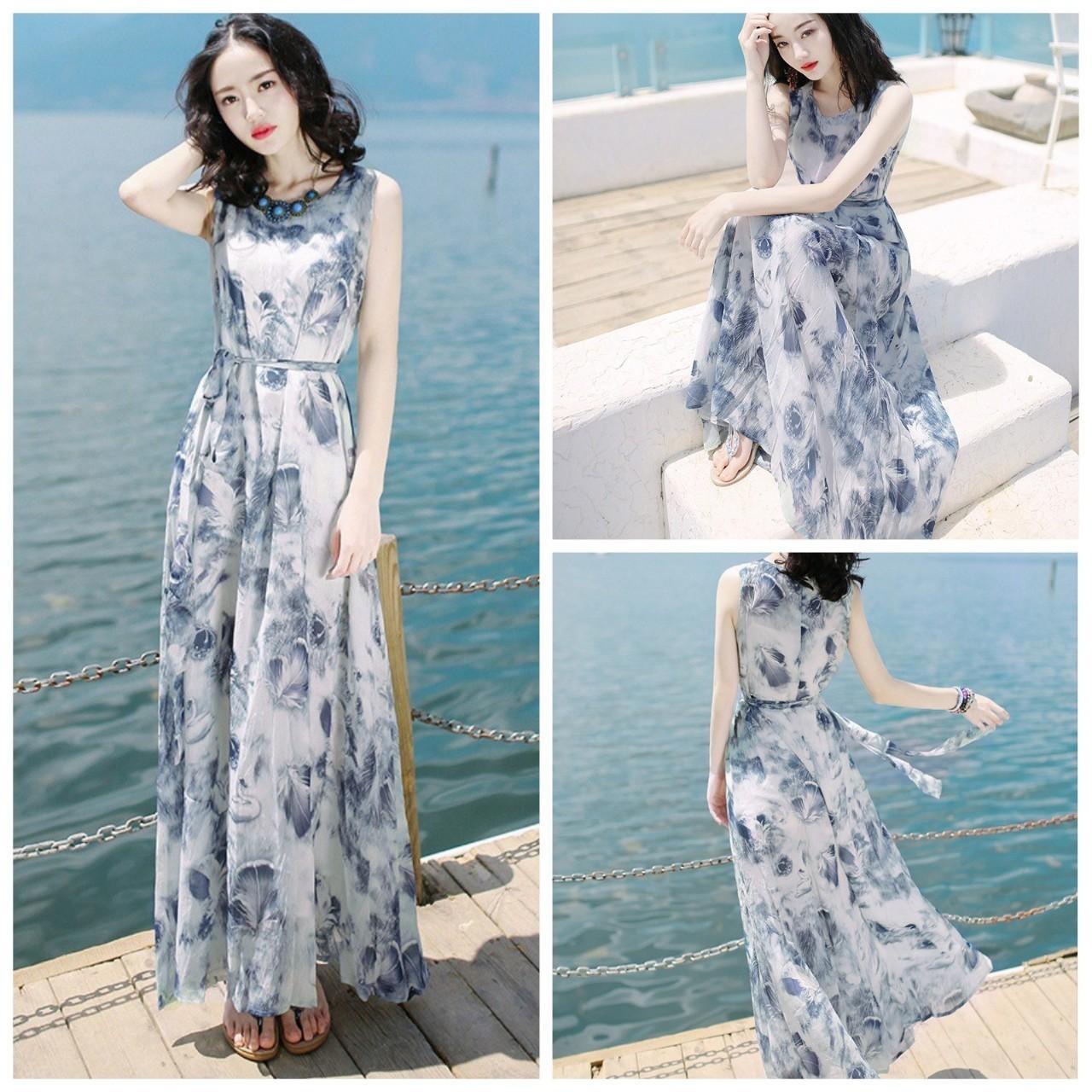 ĐẦM MAXI HỌA TIẾT CAO CẤP BEYEU1688 - BY4163