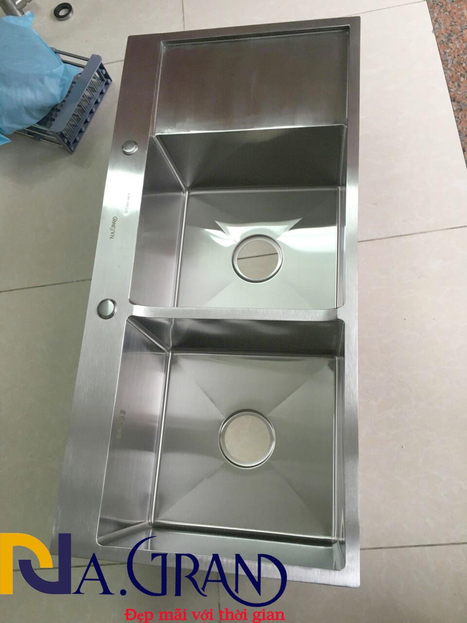 Chậu Rửa Chén Bát INOX 304 Cao Cấp N1 10048 NA.GRAND Tặng Rổ Đa Năng và Bộ Xả Chậu