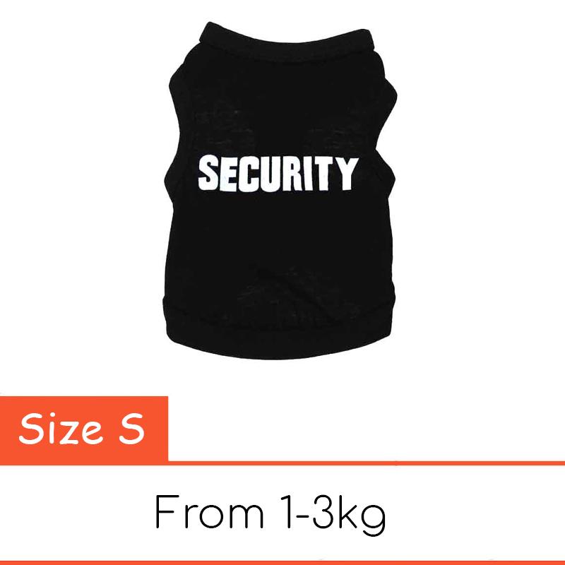 Áo đồ cho thú cưng - Áo Security - Quần áo chó mèo 007 Size S