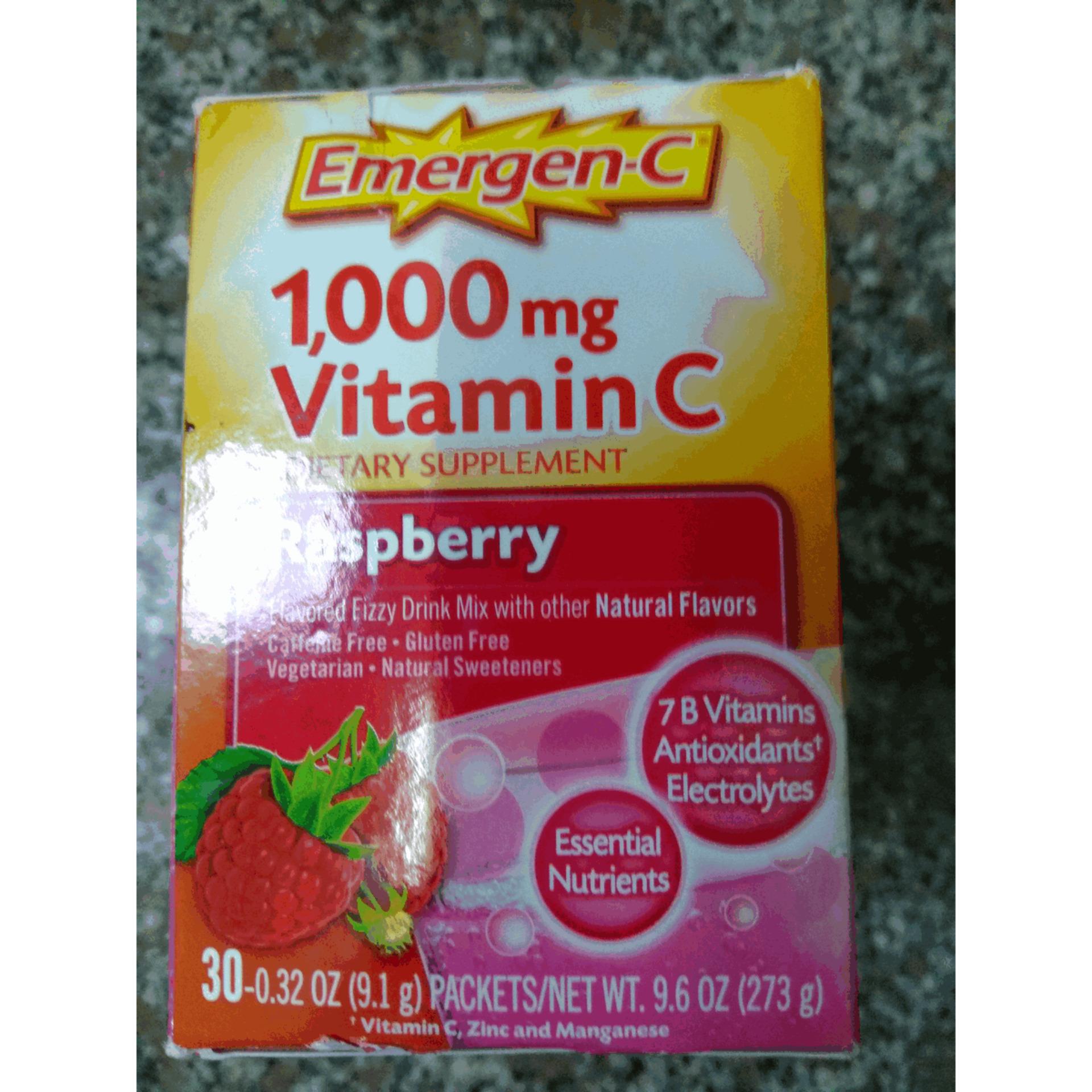Bột pha nước trái cây vị mâm xôi Emergen-C (30 gói)