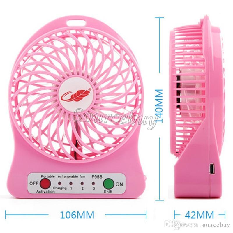 Quạt Sạc Tích Điện USB Mini Fan Có Đèn Led chiếu sáng