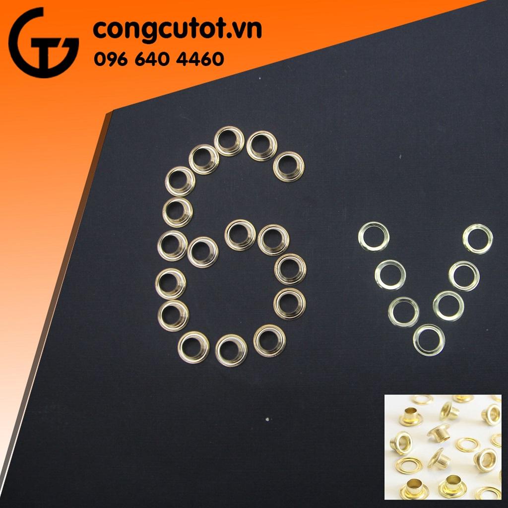 Khoen ô rê 6mm vàng túi 100 cặp (Mắt cáo)