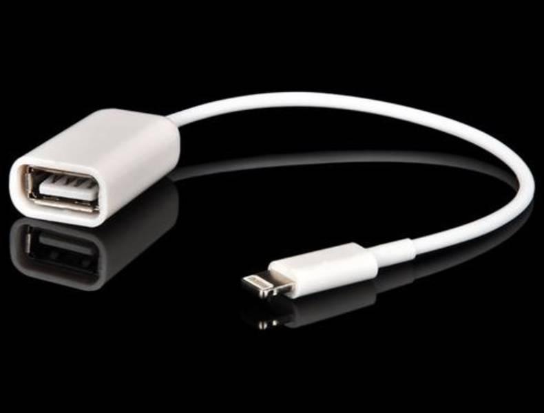Cáp USB OTG cho iPhone và iPad (Trắng)