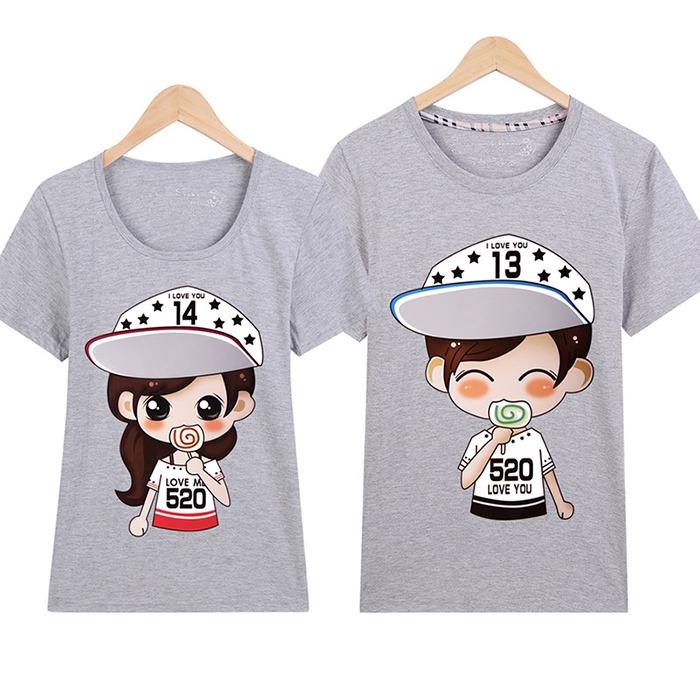 Áo thun cặp tình nhân hoạt hình Chipi ( 2 cái)