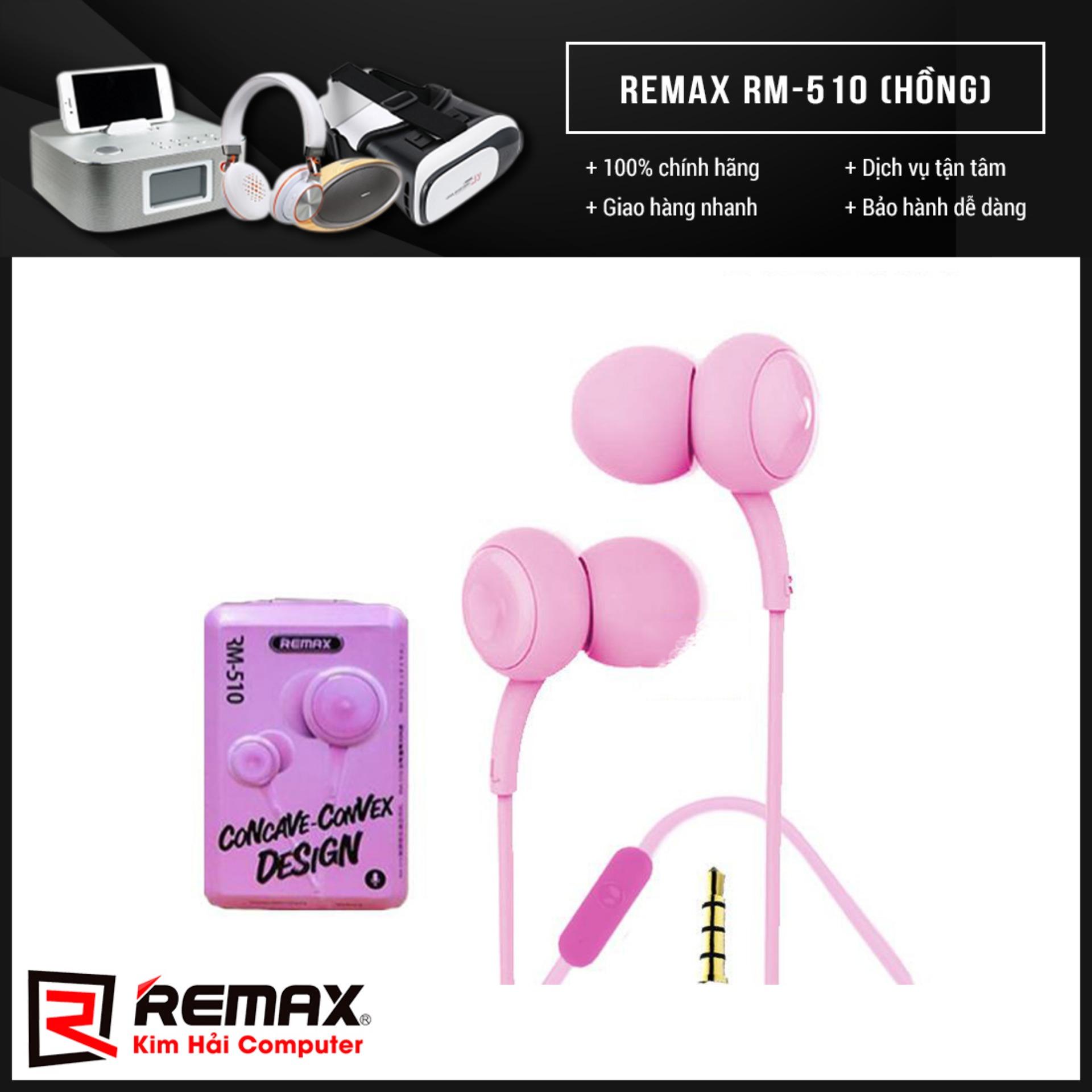 TAI NGHE REMAX RM-510 (Hồng) - Kim Hải Computer