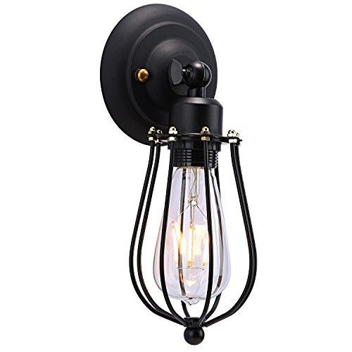 Đèn treo tường rọ sắt dáng quả lê - kèm BÓNG LED EDISON 4W ánh sáng vàng