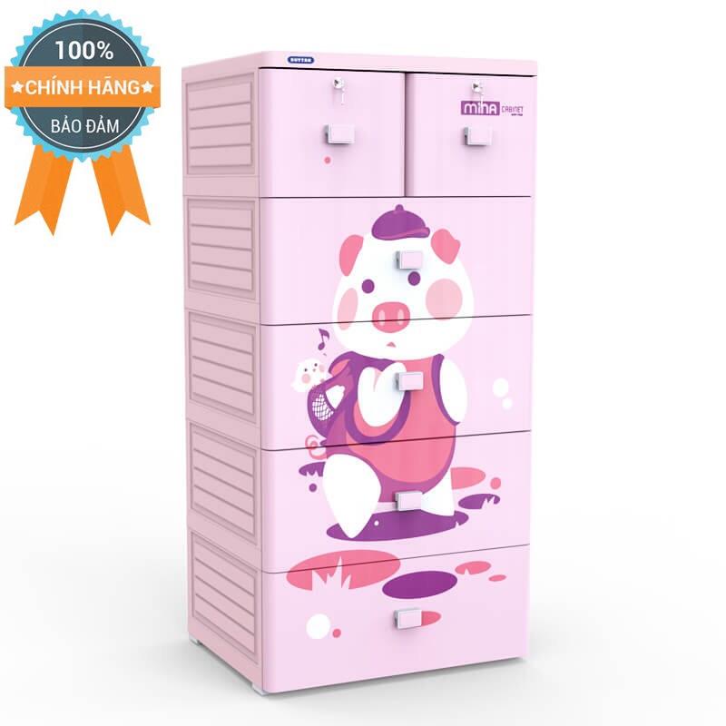 [HCM]Tủ nhựa Duy Tân MINA 5 tầng (Hồng Heo Xinh)