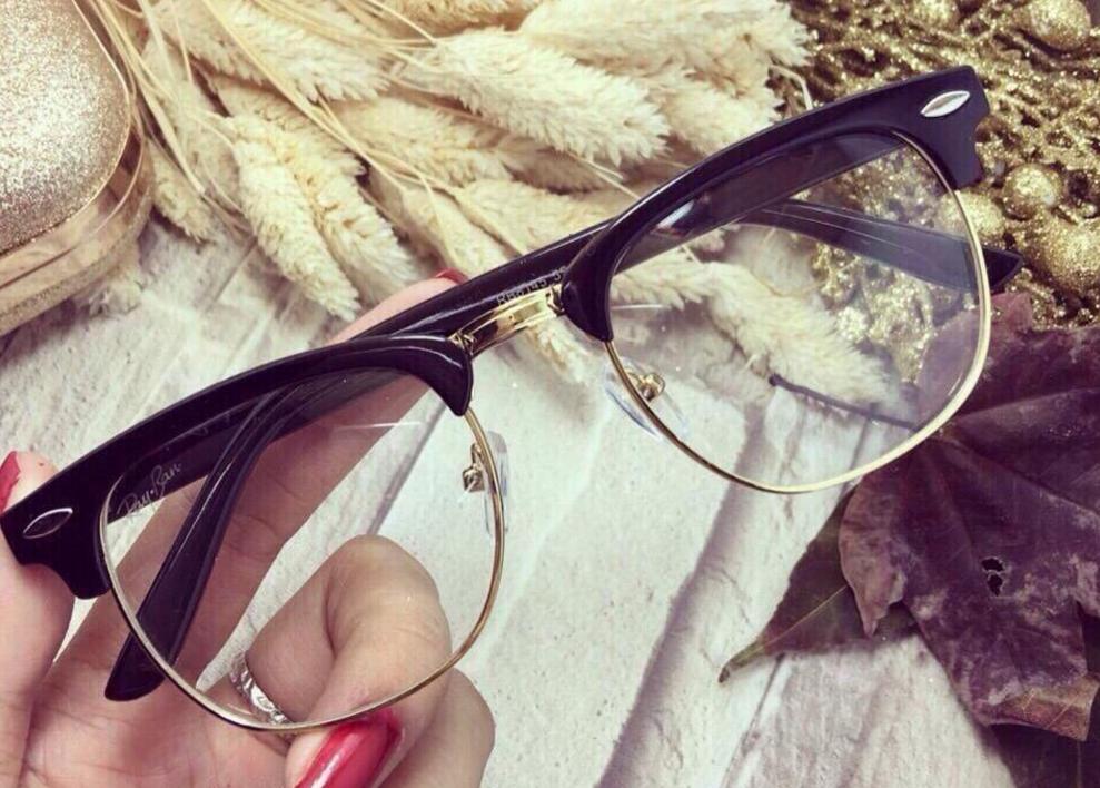 [HCM]Kính mát giả cận nửa gọng vàng tuyệt đẹp