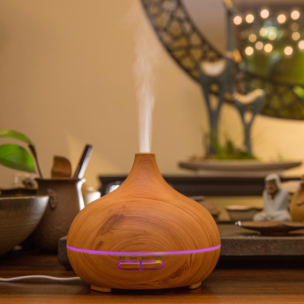 Máy xông tinh dầu vân gỗ Julyhouse