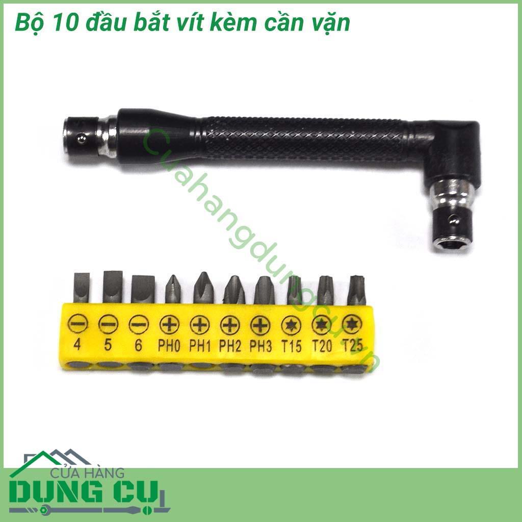 Bộ đầu vặn vít kèm cần vặn