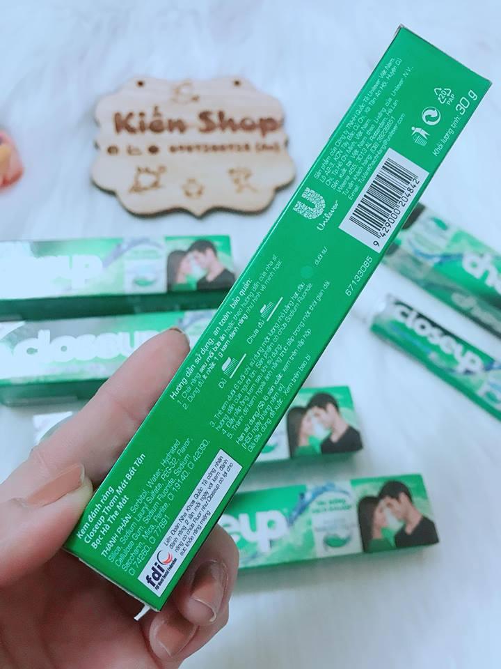 COMBO 8 TUYP KEM ĐÁNH RĂNG CLOSEUP 30GR HƯƠNG BẠC HÀ