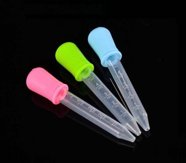 10 ống hút sữa 5ml cho bé núm silicon