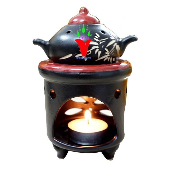 ĐÈN XÔNG TINH DẦU BẰNG NẾN HÌNH ẤM TRÀ