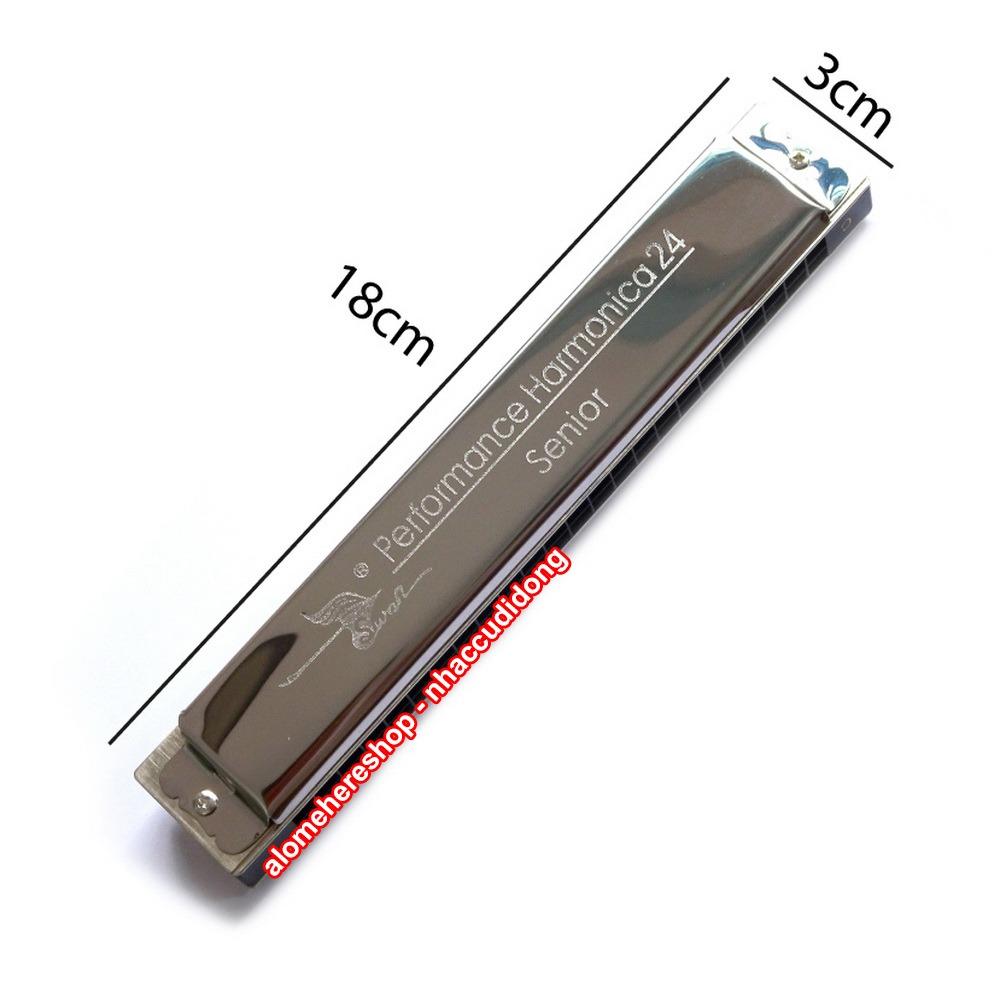 Kèn harmonica Tremolo Swan Senior key C (Bạc)