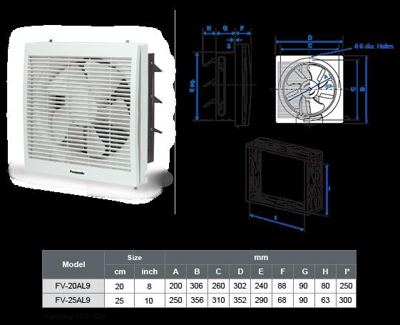 [HCM]Quạt hút gắn tường Panasonic FV-25AL1