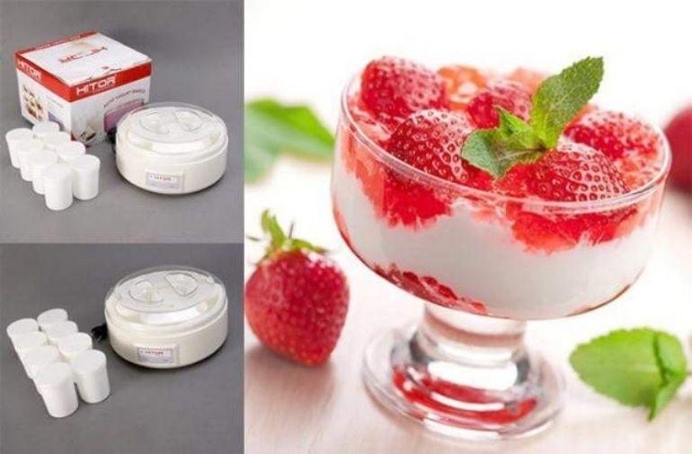 Máy làm sữa chua Hitop 8 cốc thủy tinh