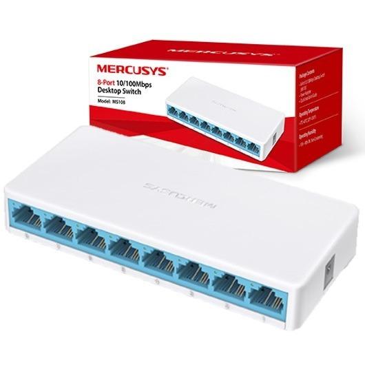 Switch Chia Mạng 8 cổng Mercusys MS108 (Trắng) 10/100Mbps