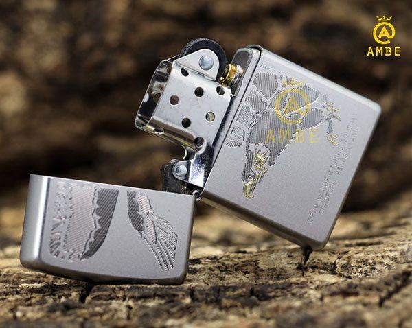 Bật lửa Zippo Satin đại bàng sải cánh 28356