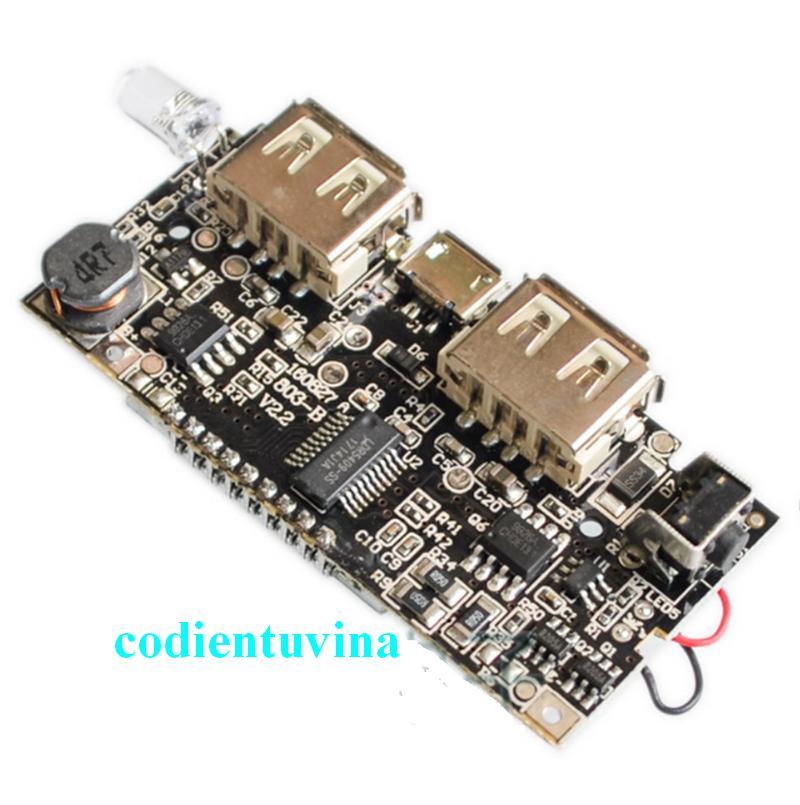 Mạch sạc dự phòng có màn hình LCD hiển thị
