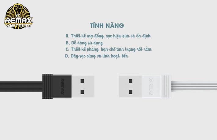 Bộ Cáp Sạc Lightning Remax RC-062i 1m và 16cm