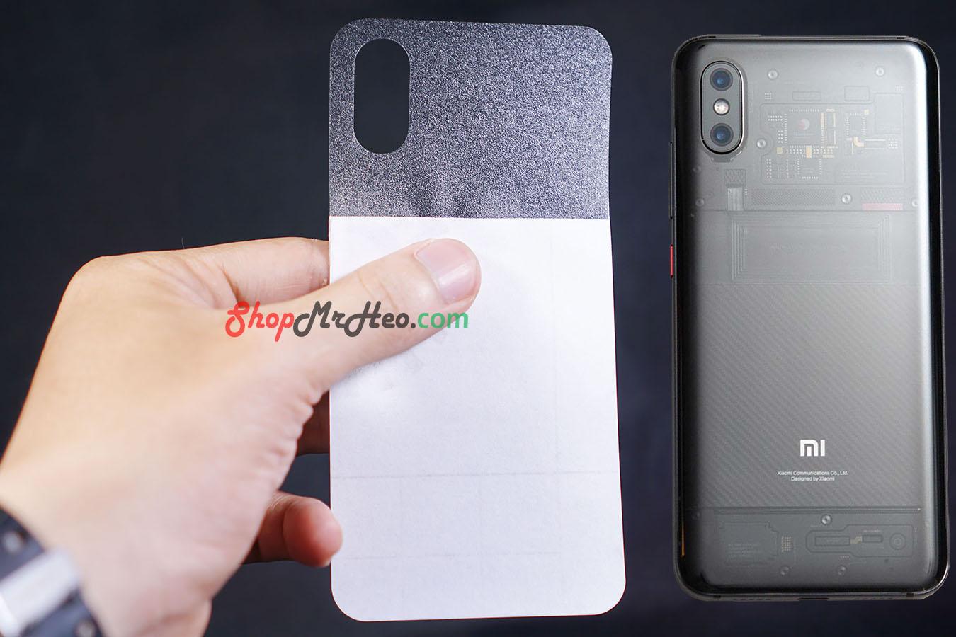 [HCM]Bộ 3 SKin Dán Mặt Lưng Vân 3D Xiaomi Mi 8 Explorer Edition - Mi 8 EE