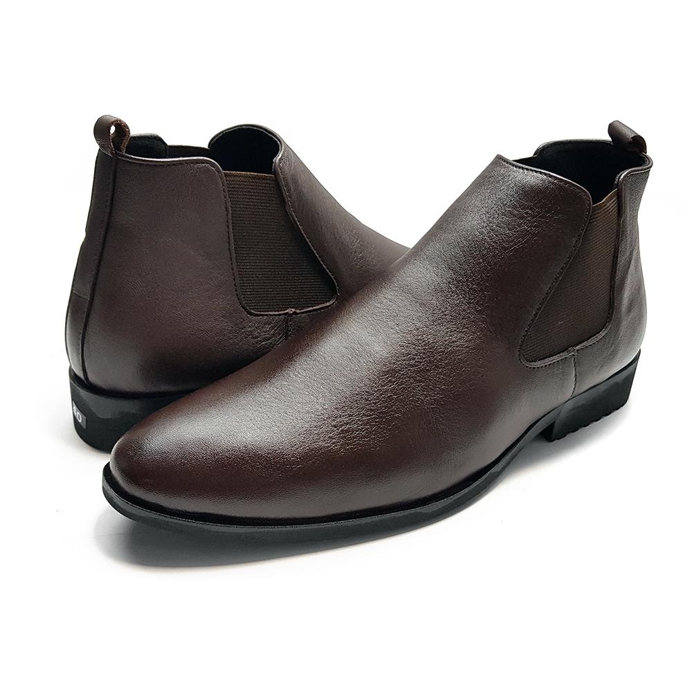 Giày Boot Nam Cổ Lửng Da Bò Thật 100% Ensado CL03DMC (Đen-Nâu)