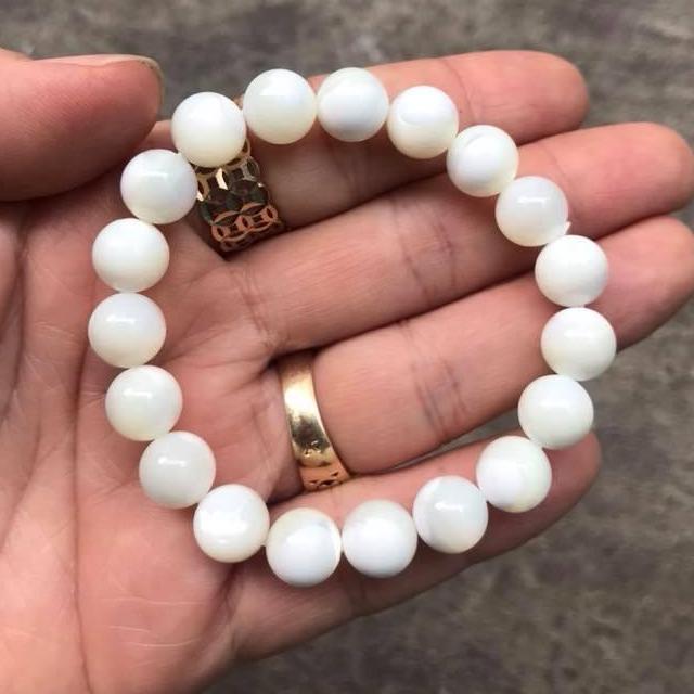 [HCM]VÒNG TAY ỐC XÀ CỪ TRẮNG 8LY- HÀNG A