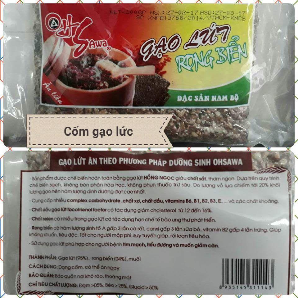 Cốm gạo lức rong biên