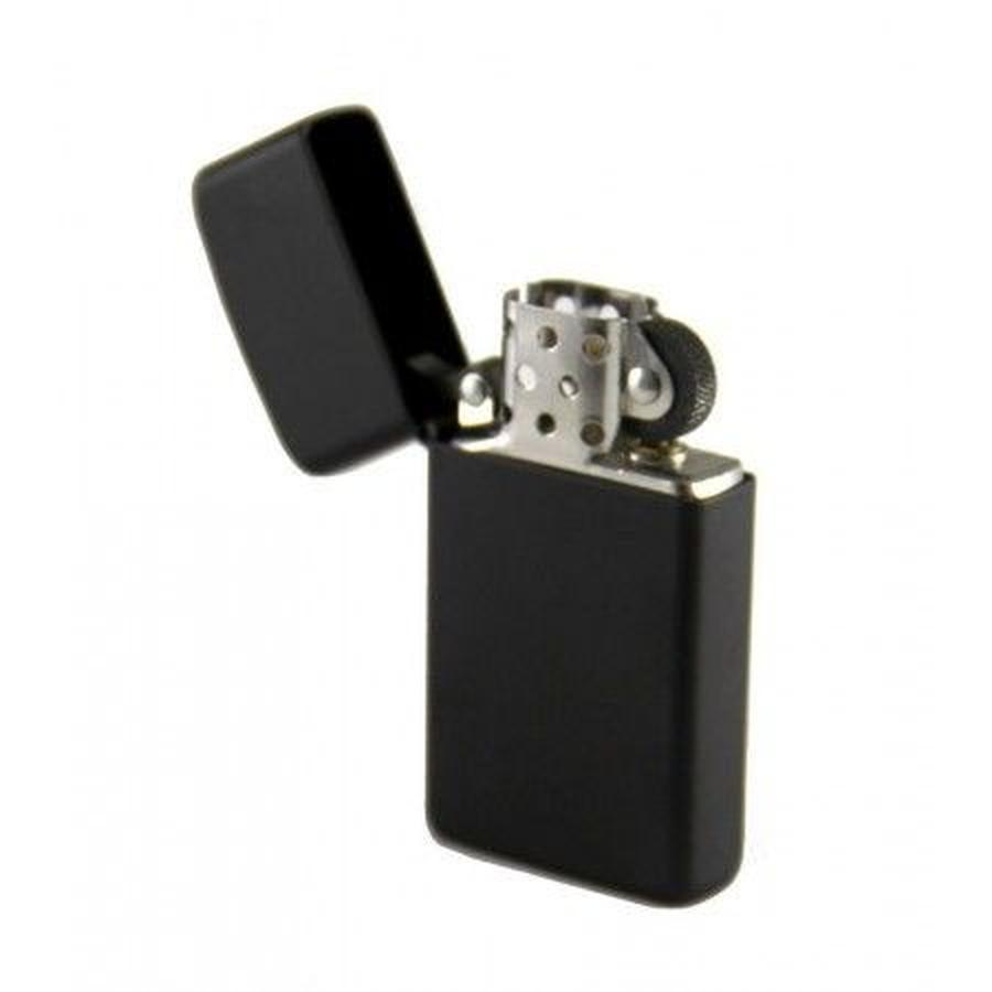 Bật Lửa Zippo Slim Black Matte Đen Nhám 1618