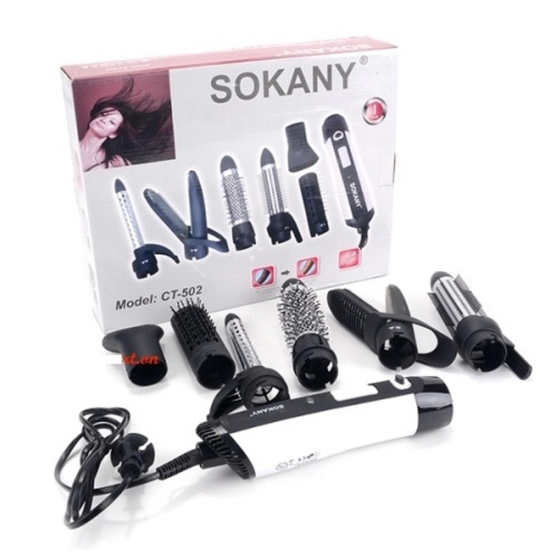 Bộ làm tóc đa năng 6 in 1 Sokany CT-502 (Đen)