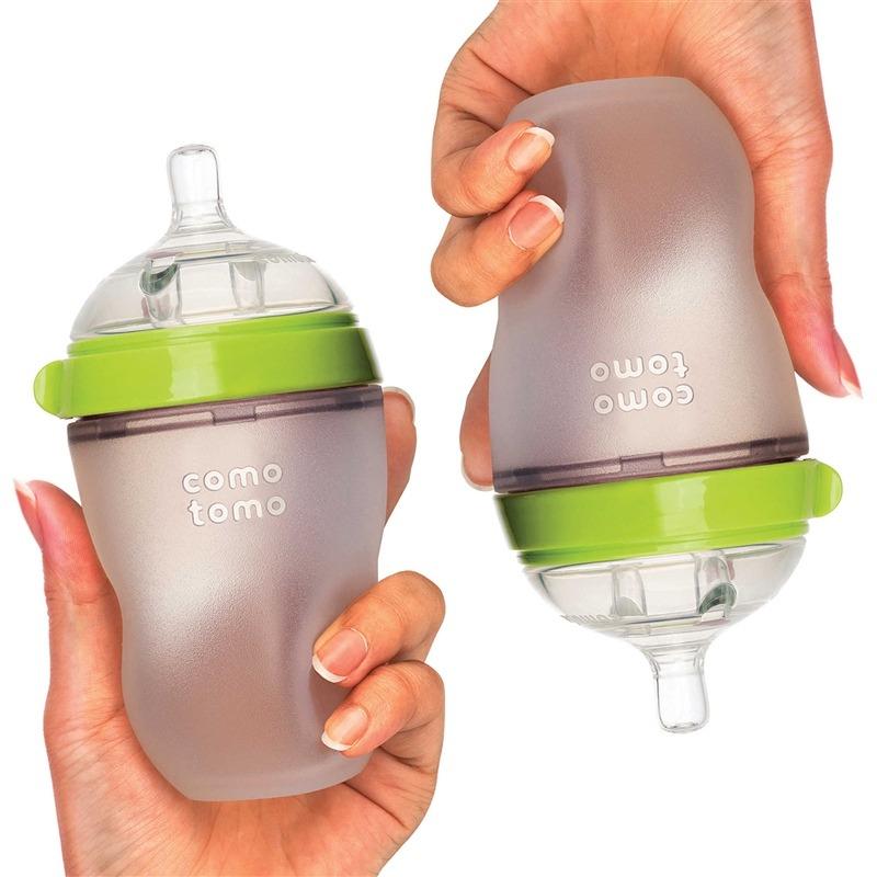 Bình Sữa COMOTOMO Silicon Siêu Mềm 250ml (tặng kèm thêm 1 quai cầm cánh tiên)