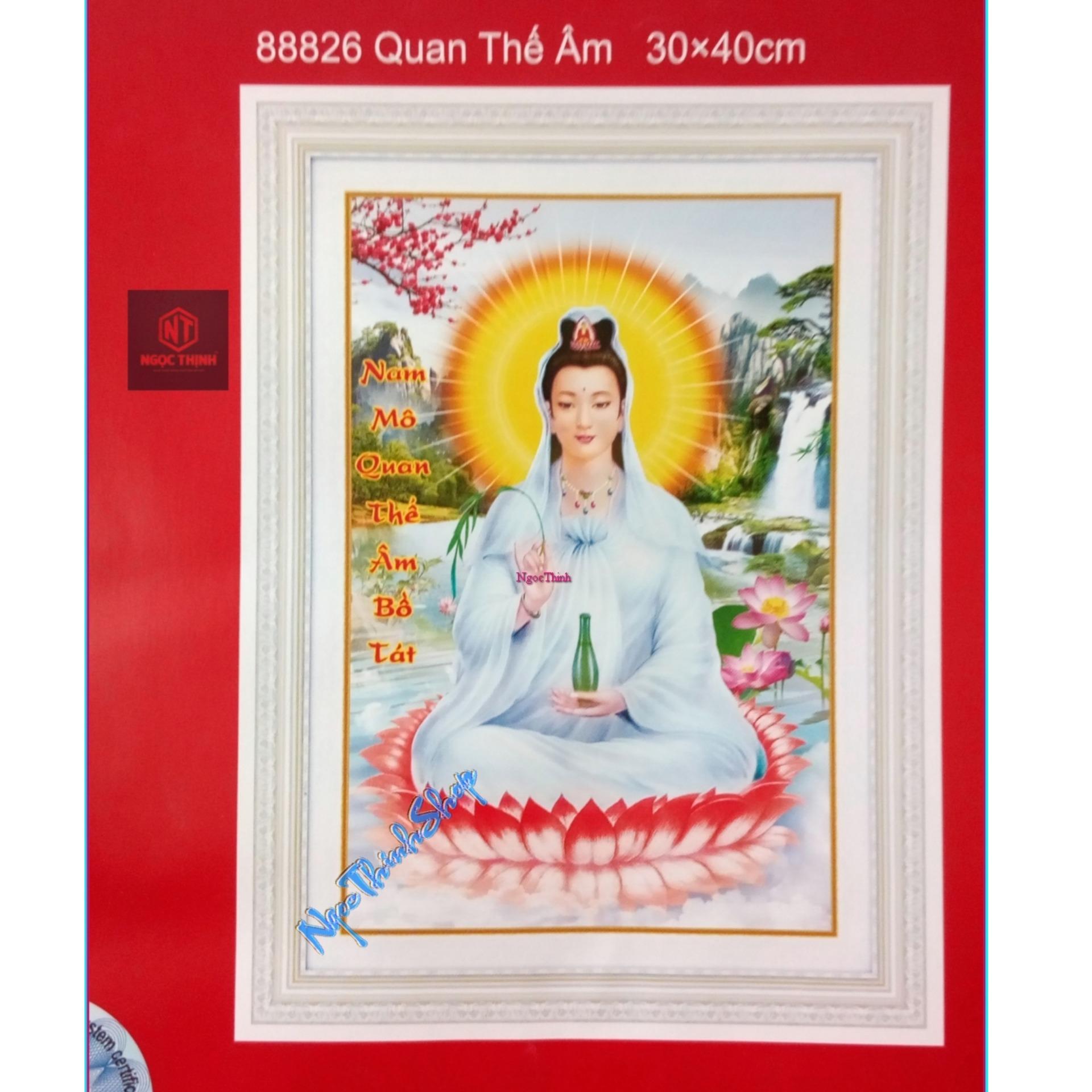 Tranh thêu chữ thập Quan Thế Âm DLH-88826-Siêu thị tranh thêu