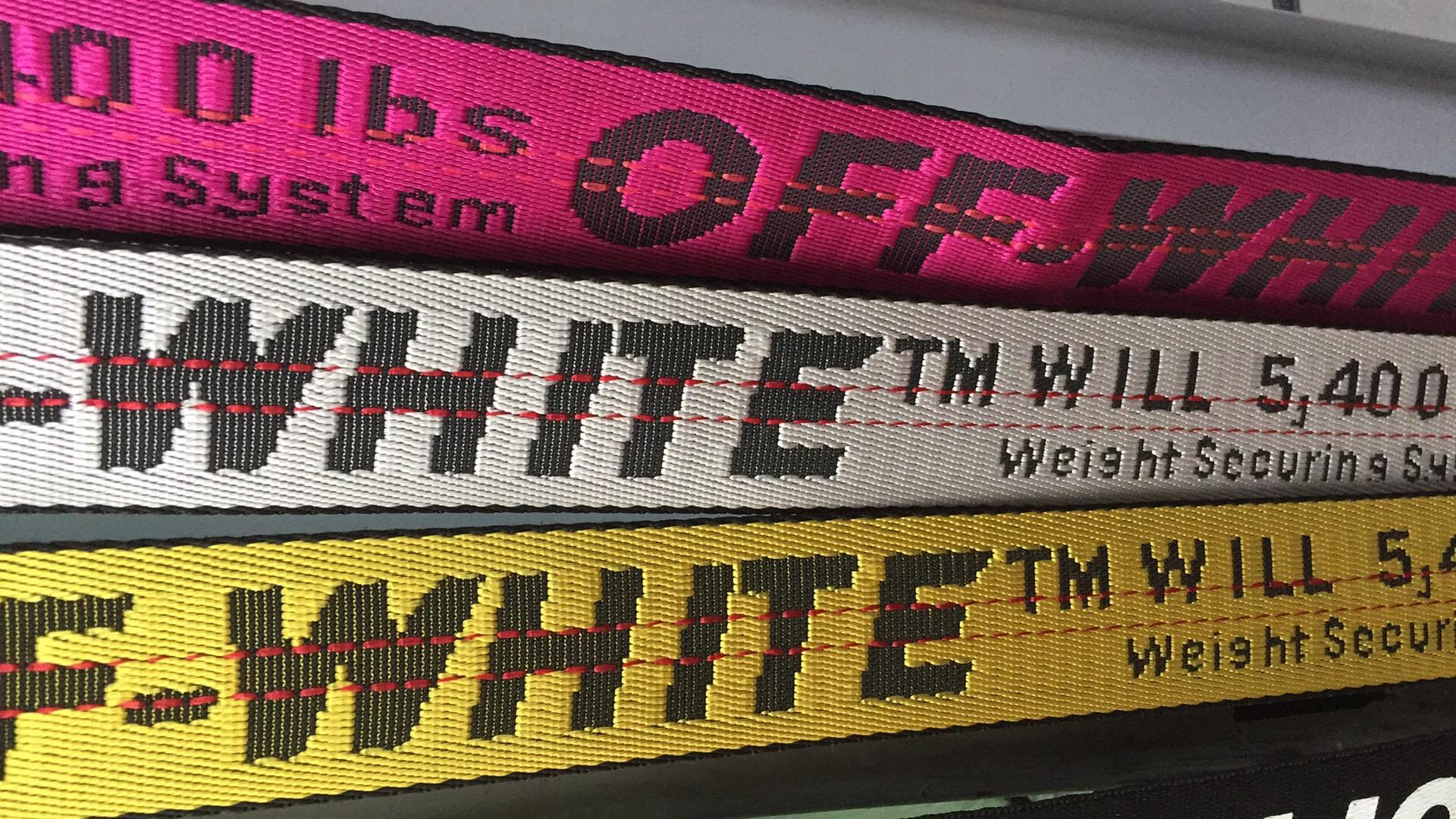 Thắt lưng thêu OFF-WHITE (1 mét 2). Ảnh thật