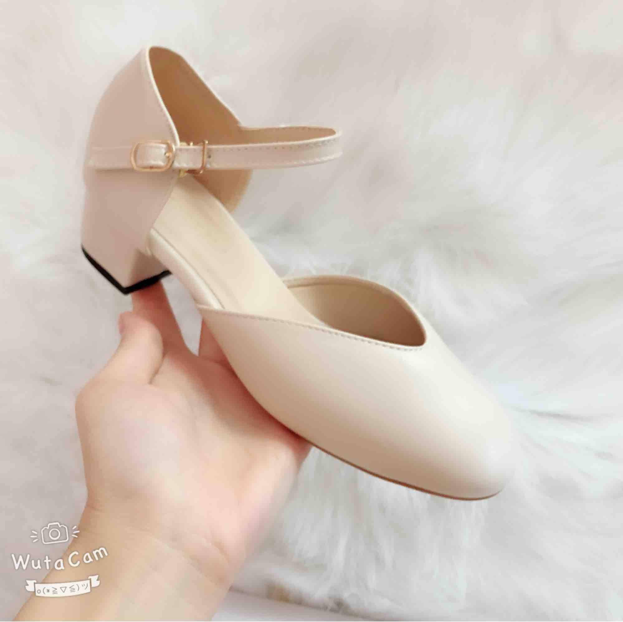 Giày gót 3 phân nữ