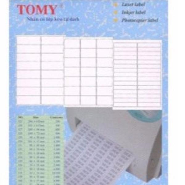 Giấy in tem Tomy A4 (Size 125- Size 149)