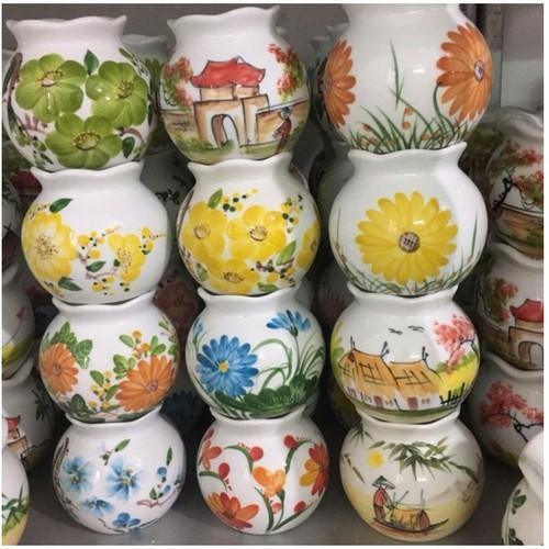 Đèn xông tinh dầu gốm sứ bát tràng cỡ trung (TẶNG KÈM 1 lọ tinh dầu xả chanh + 1 bóng đèn dự phòng)