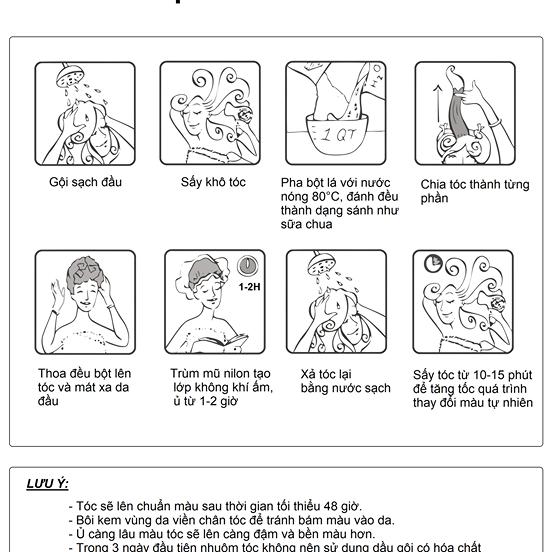 BỘT LÁ NHUỘM TÓC OGATIC – MÀU ĐEN (không hóa chất)