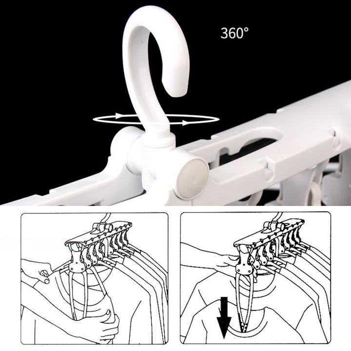 Móc treo quần áo gấp gọn thông minh