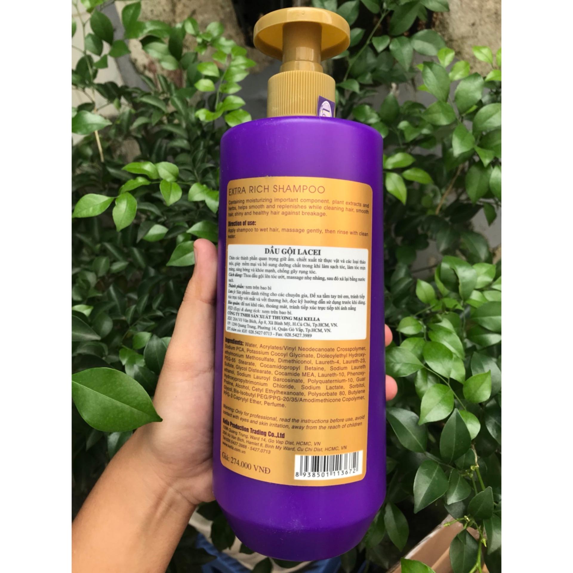 [HCM]Dầu gội Extra Rich Shampoo Lacei 800ml