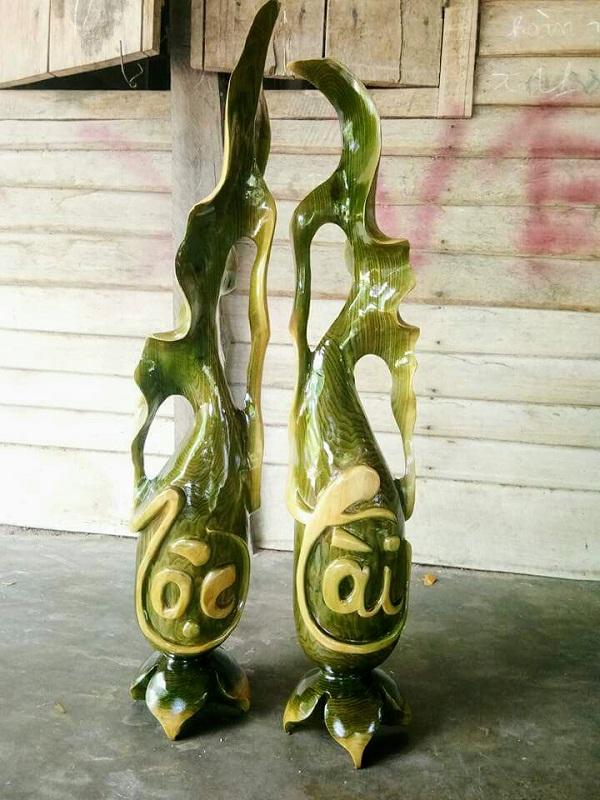 LỤC BÌNH KIỂU TÀI LỘC GỖ ĐỔI MÀU