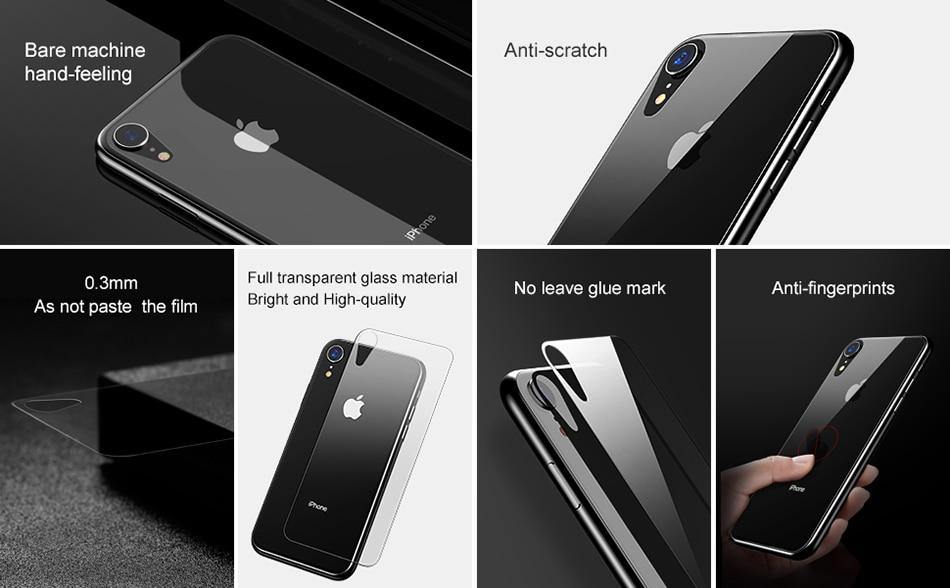 Miến dán kính cường lực mặt sau Baseus cho iPhone XR (6.1 inch)