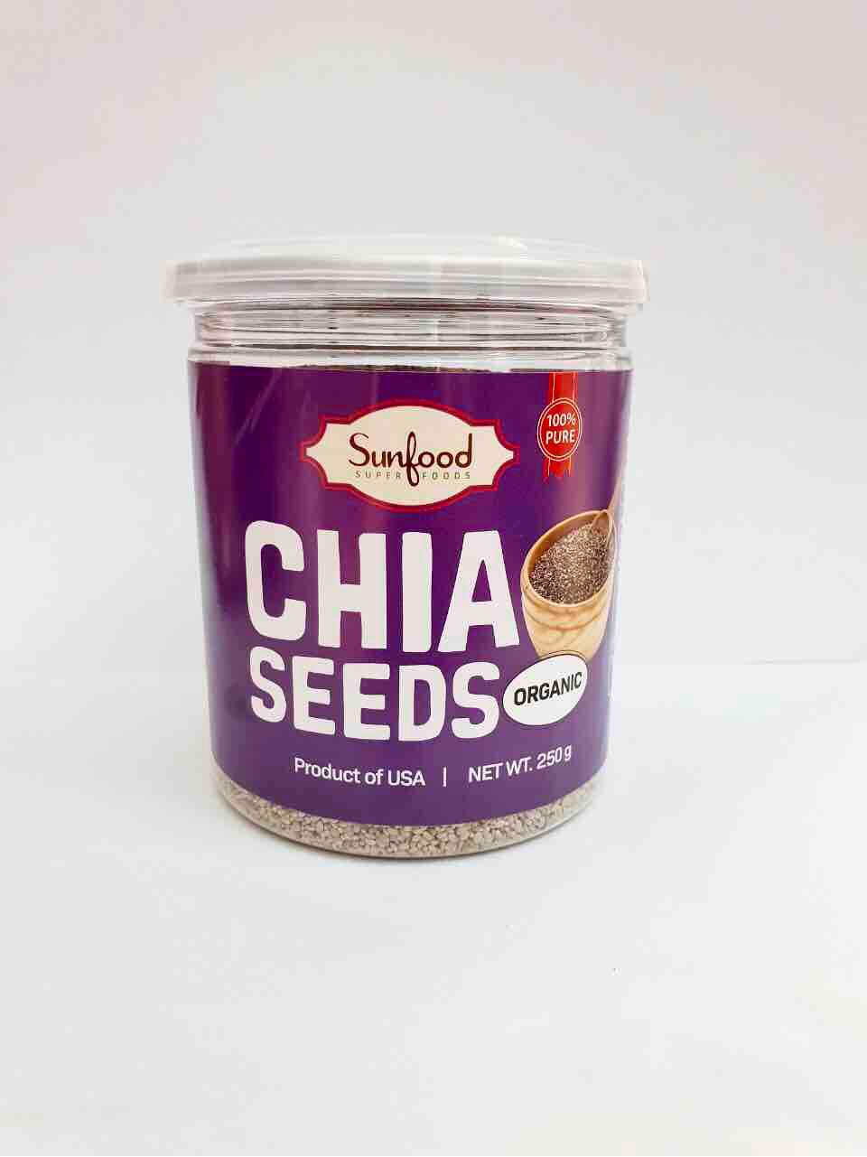 Hạt chia trắng Sunfood hũ 250g