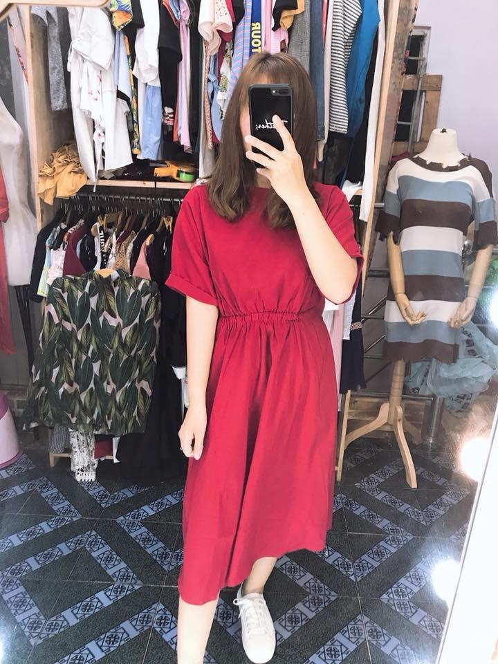 Đầm maxi cách điệu thắt nơ lưng (hình thật)