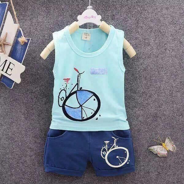 bộ xe đạp cotton sát nách  cho bé trai bé gái