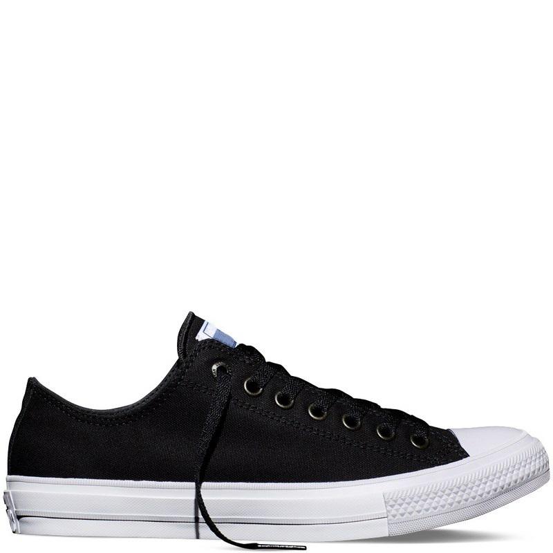 Giày Vải Sneaker CV CK2 Cổ Thấp Nam Màu Đen